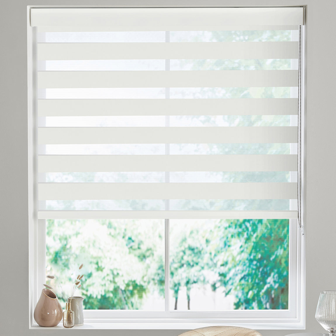 Carlisle Made to Measure Day Night Blind Ivory