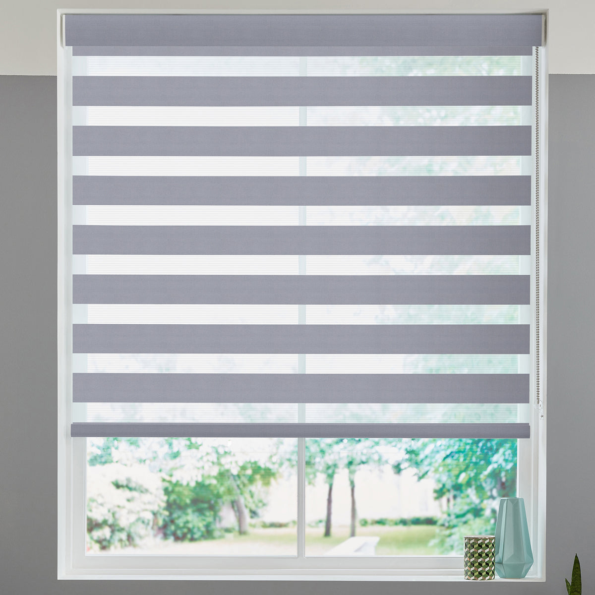 Carlisle Made to Measure Day Night Blind Smokey Blue