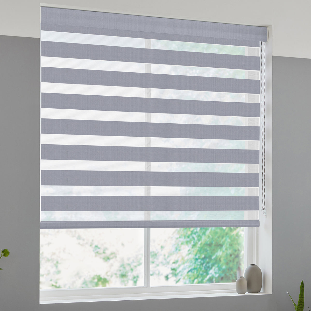 Carlisle Made to Measure Day Night Blind Smokey Blue