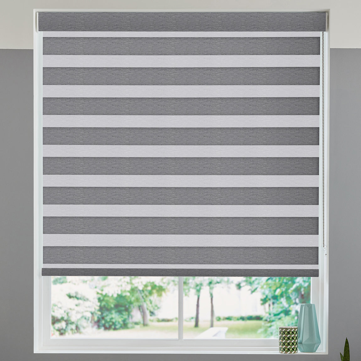 Samaria Made to Measure Day Night Blind Charcoal