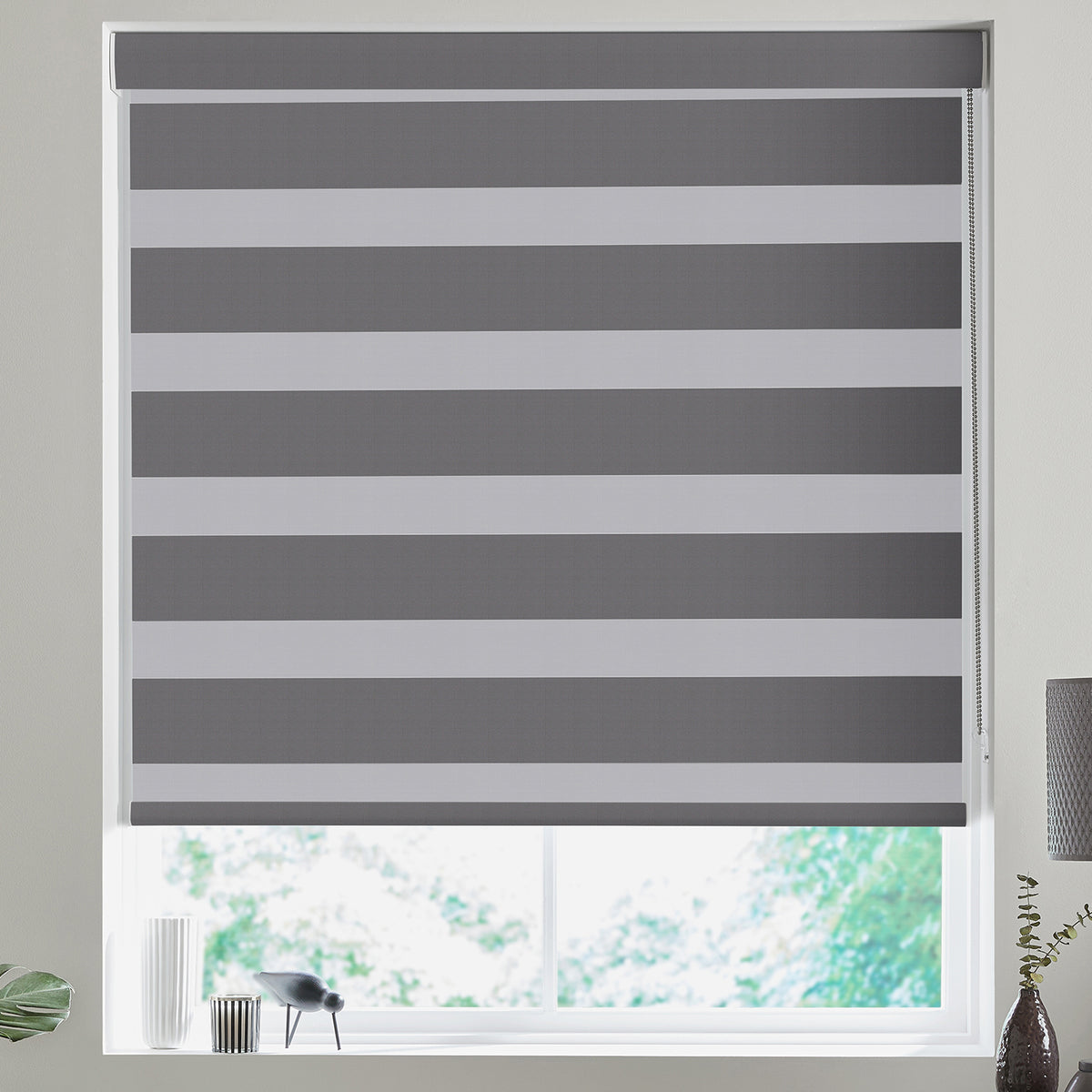 Lana Made to Measure Day Night Blind Charcoal