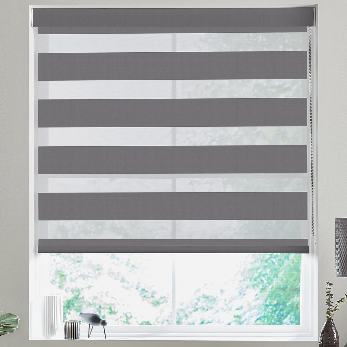 Lana Made to Measure Day Night Blind Charcoal