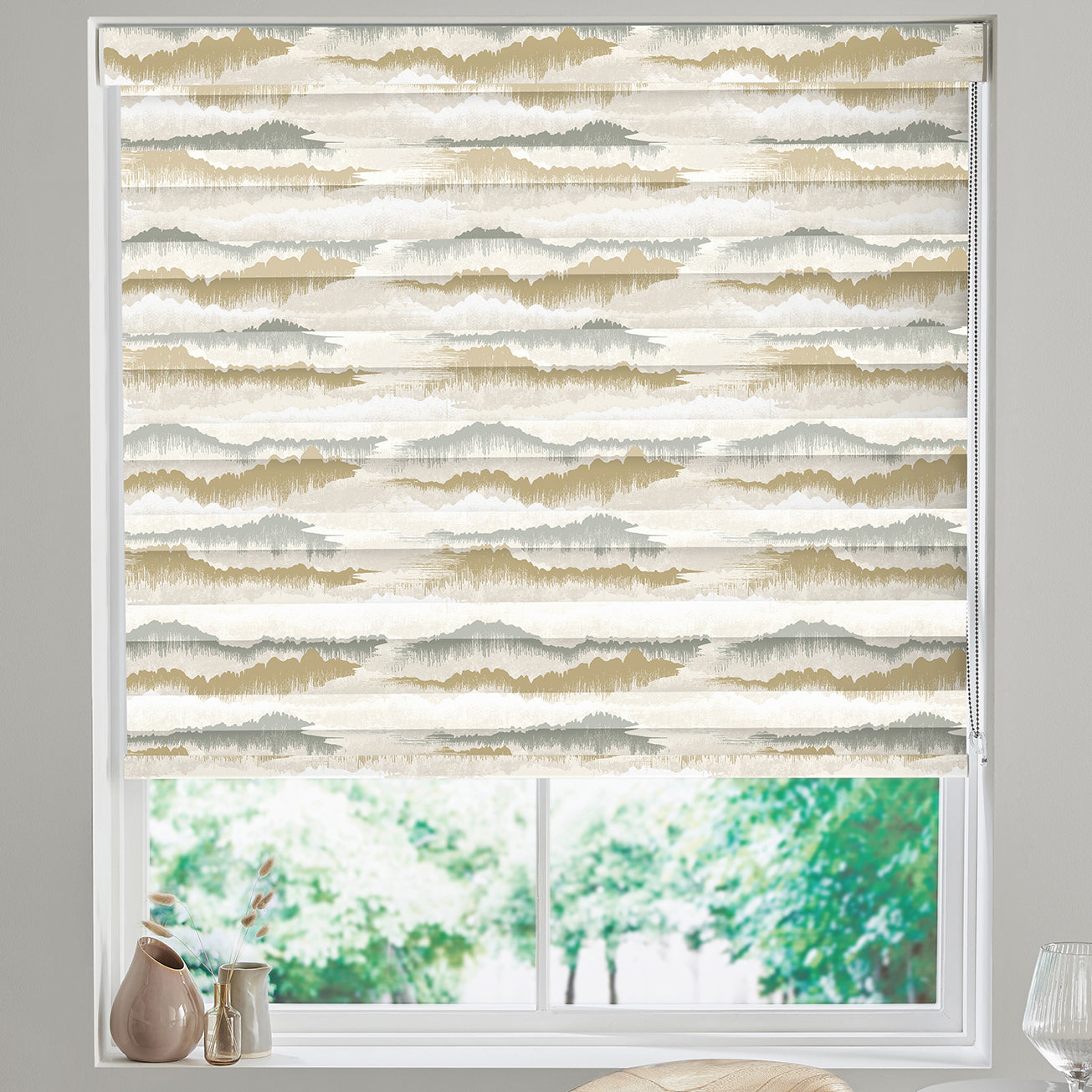 Landscape Made to Measure Day Night Blind Olive