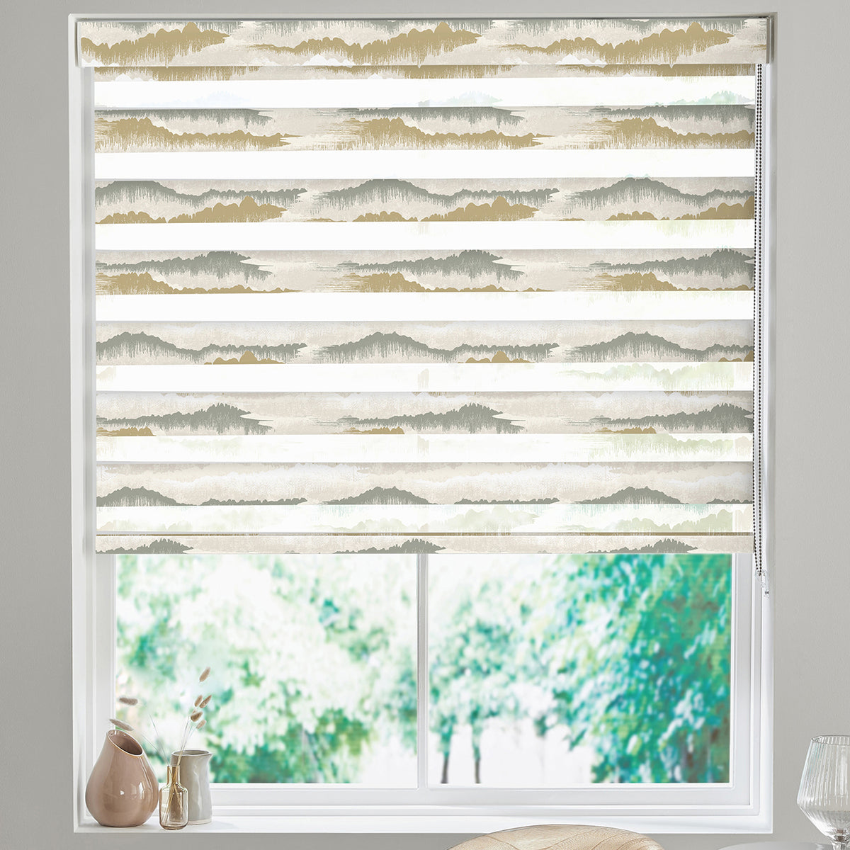 Landscape Made to Measure Day Night Blind Olive