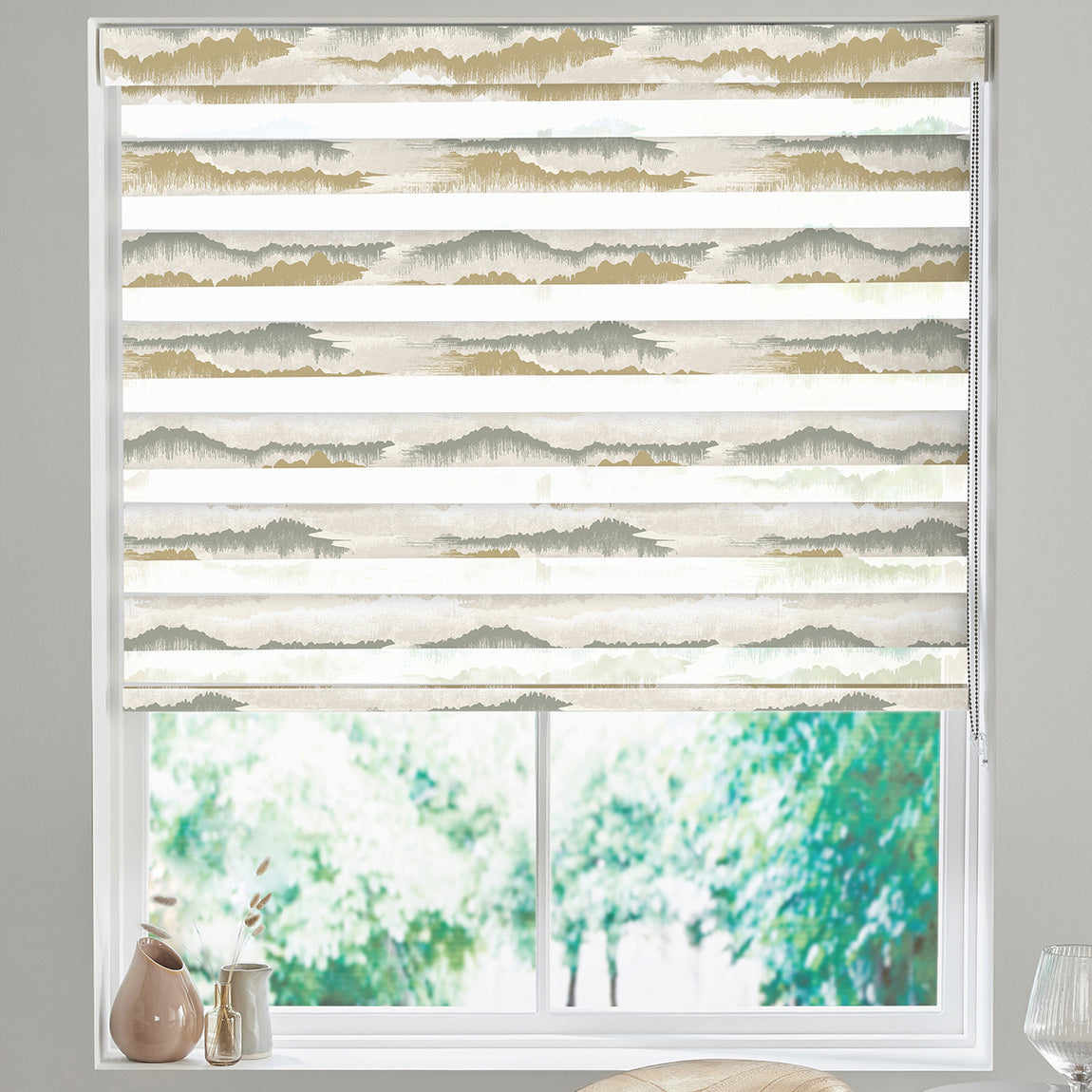 Landscape Made to Measure Day Night Blind Olive