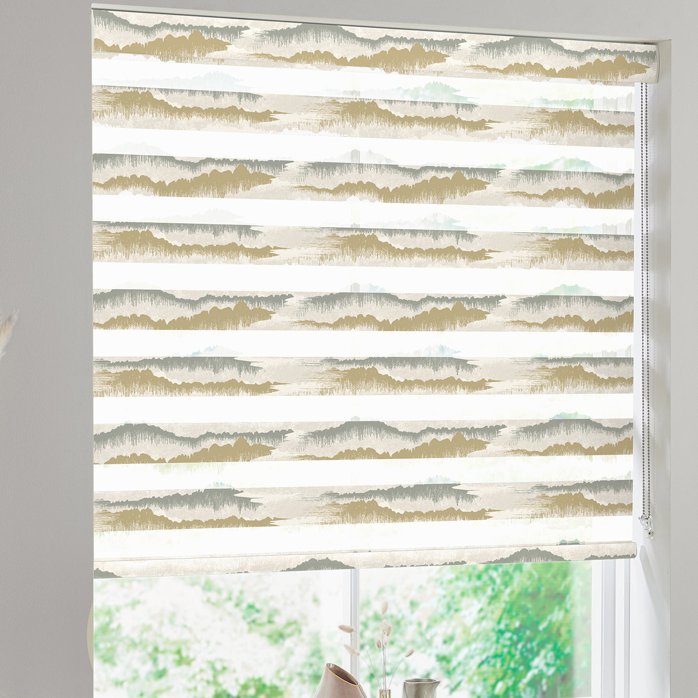 Landscape Made to Measure Day Night Blind Olive