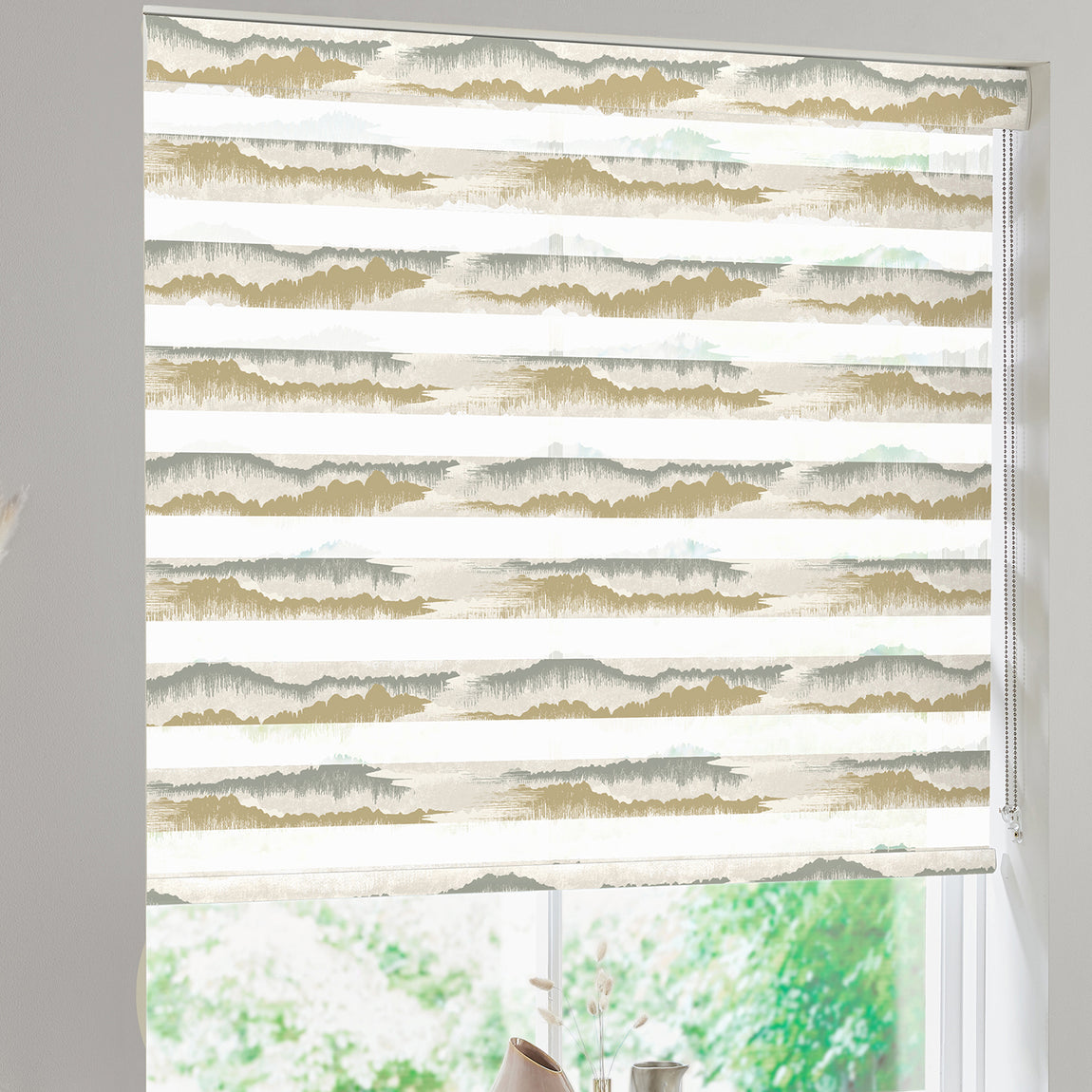 Landscape Made to Measure Day Night Blind Olive