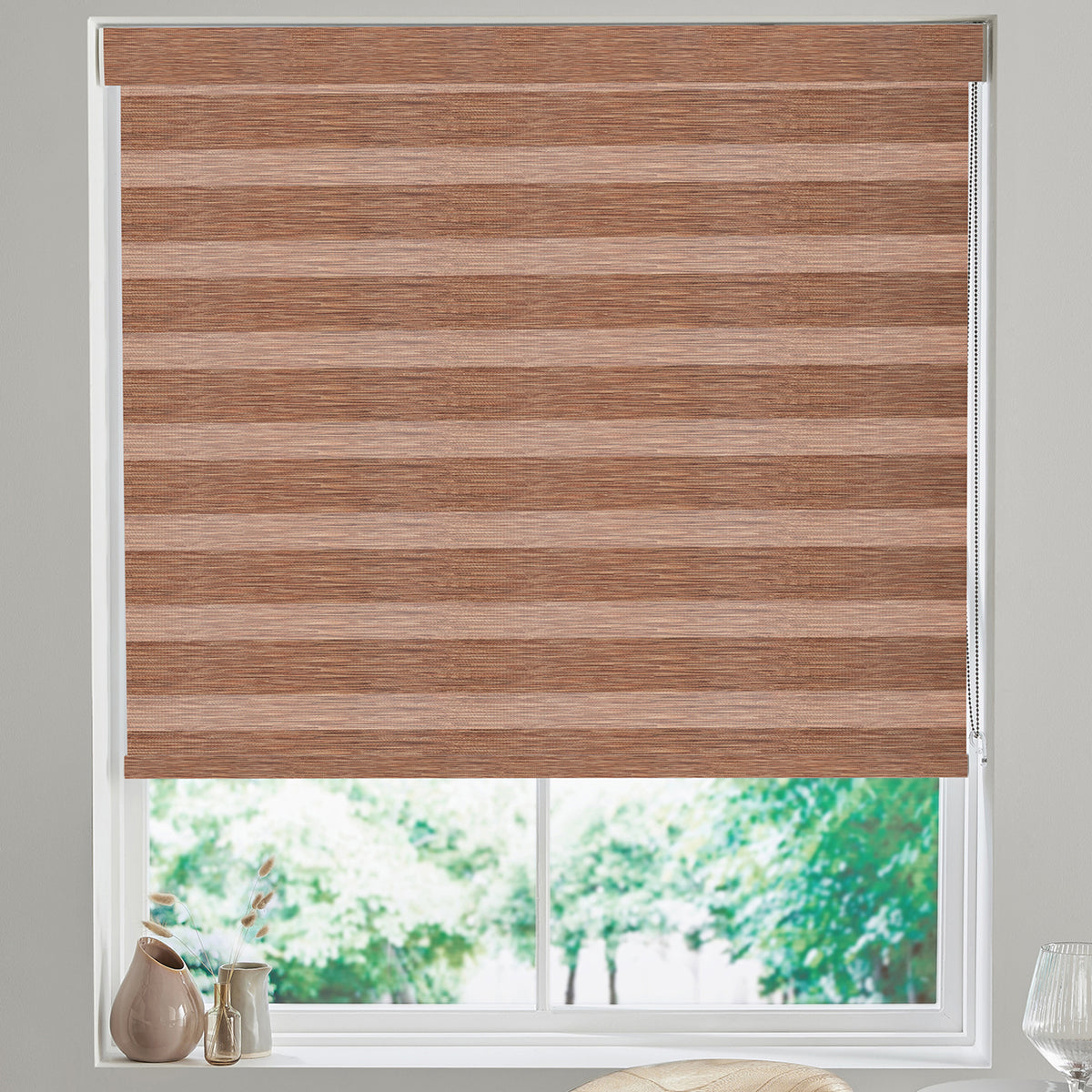 Nura Made to Measure Day Night Blind Teak