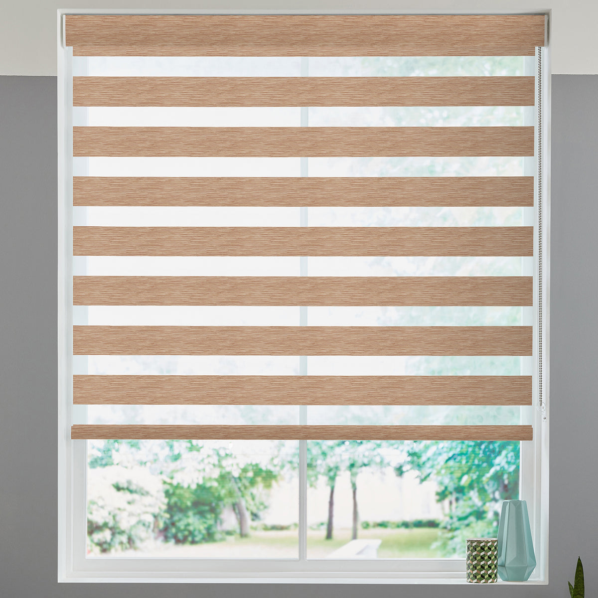 Nura Made to Measure Day Night Blind Bark