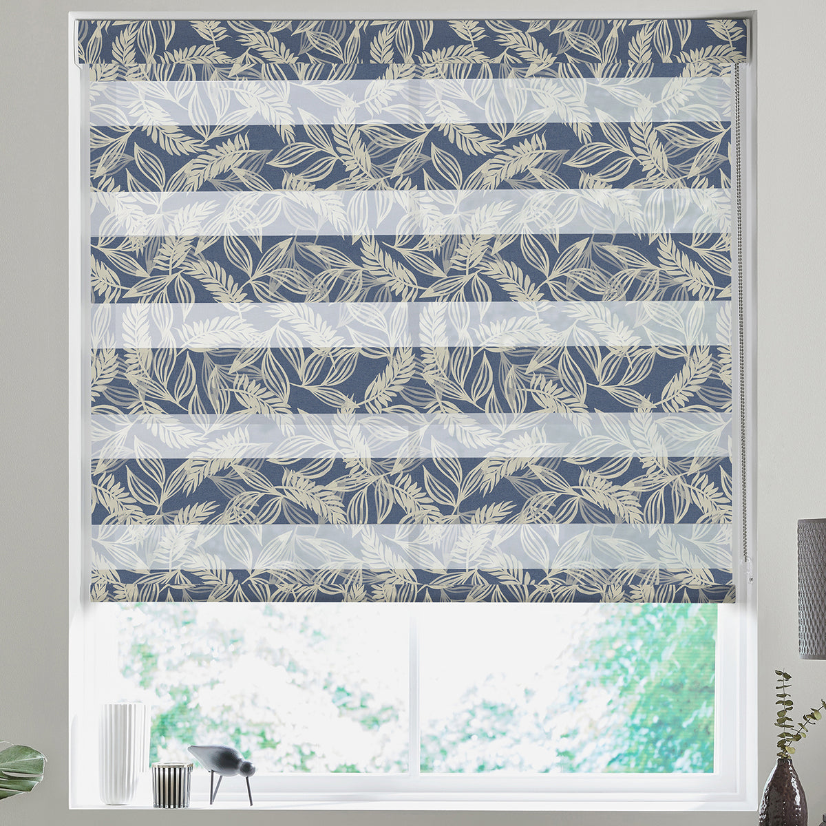 Foliage Made to Measure Day Night Blind Ocean