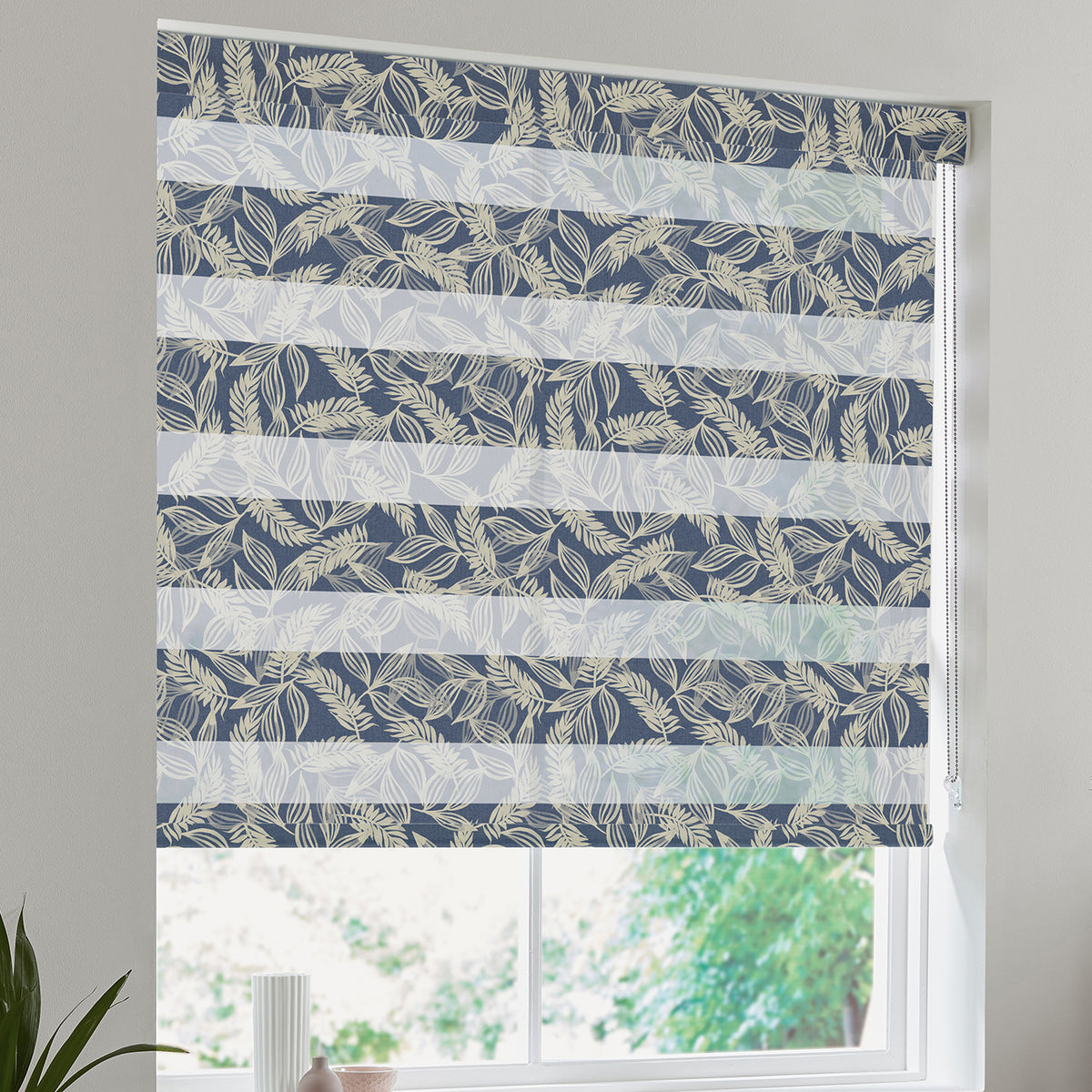 Foliage Made to Measure Day Night Blind Ocean
