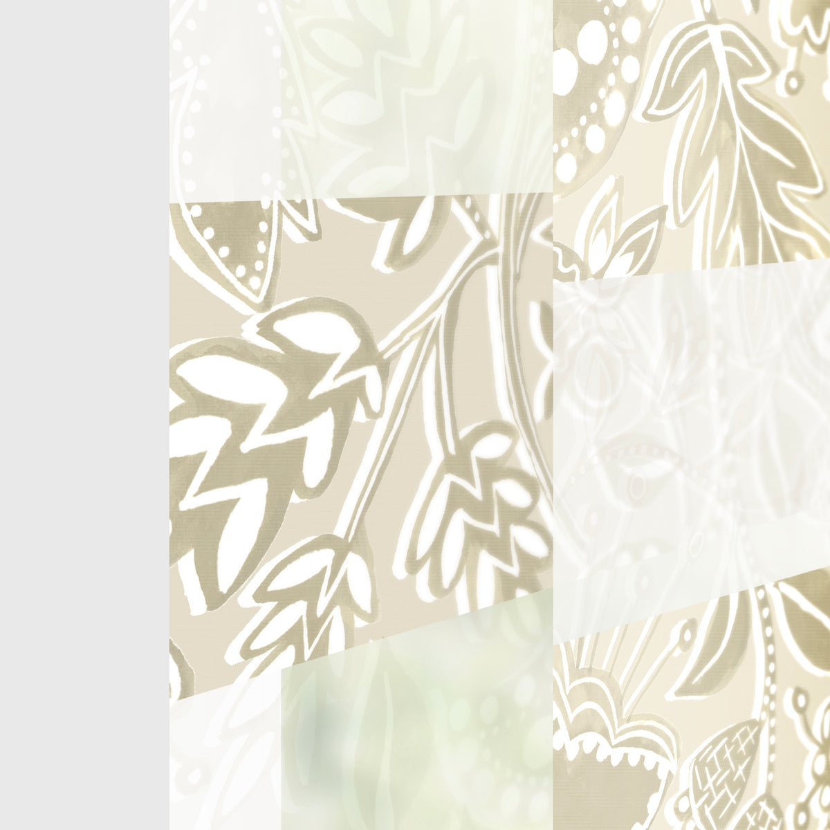 Leafy Vine Made to Measure Day Night Blind Linen