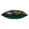 Figaro Floral Piped Velvet Filled Cushion 43cm x 43cm Green