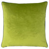 Figaro Floral Piped Velvet Filled Cushion 43cm x 43cm White