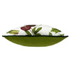 Figaro Floral Piped Velvet Filled Cushion 43cm x 43cm White