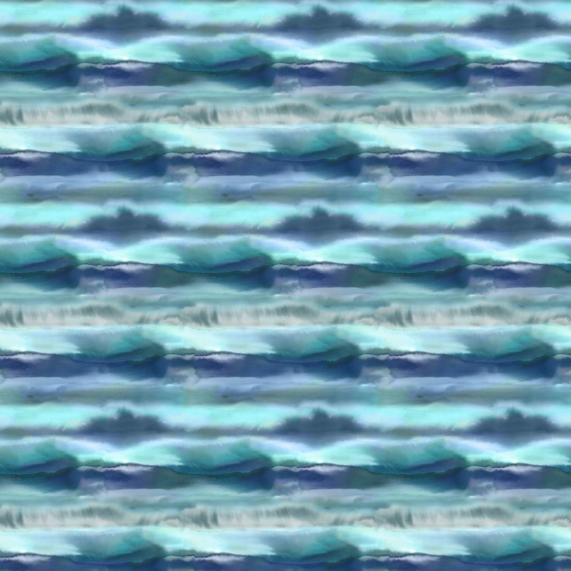 Voyage Maison Fjord Printed Cotton Fabric Cobalt