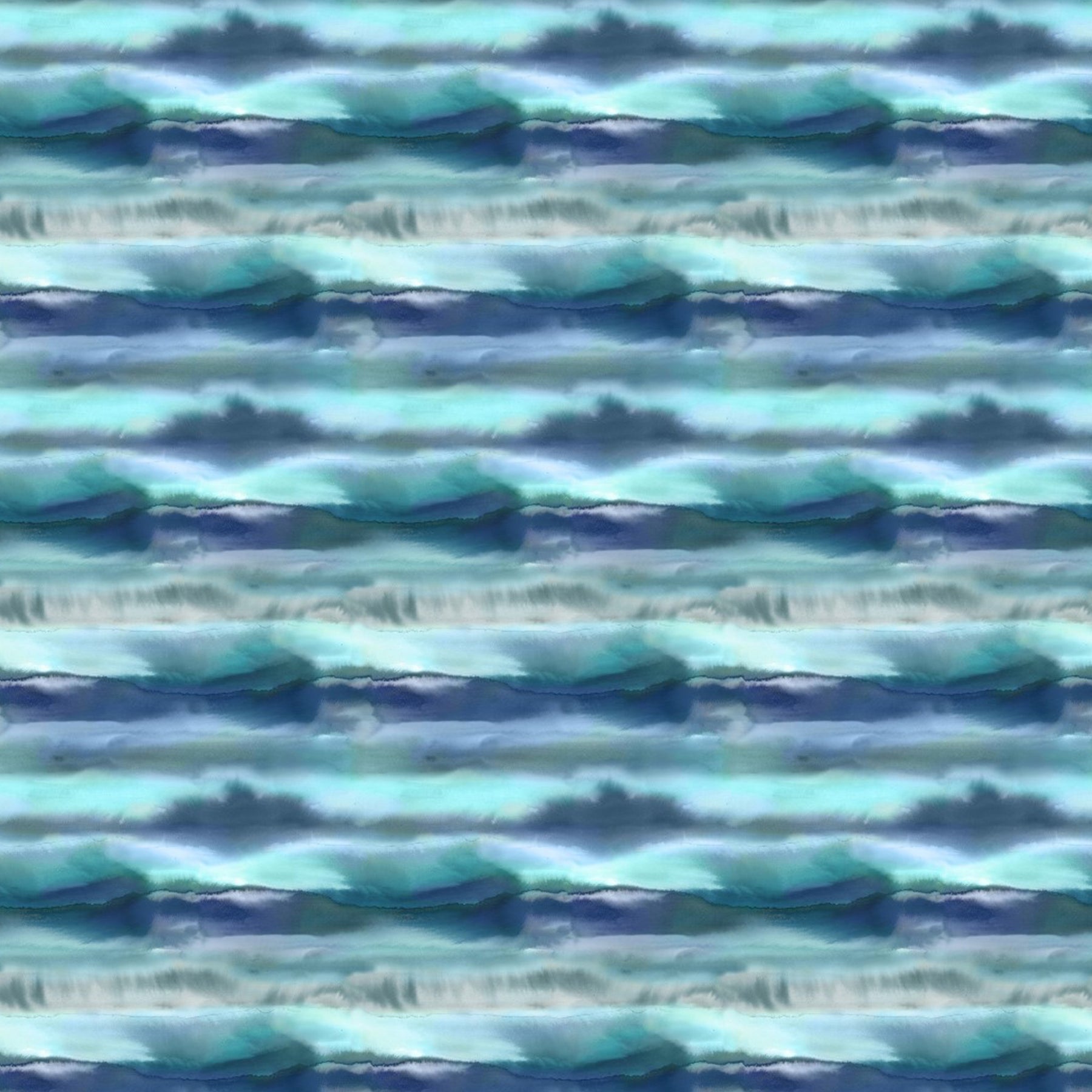 Voyage Maison Fjord Printed Cotton Fabric Cobalt