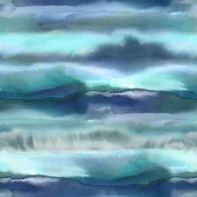 Voyage Maison Fjord Printed Cotton Fabric Cobalt