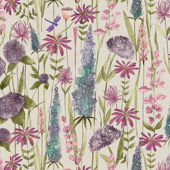 Voyage Maison Florabunda Printed Cotton Fabric Verde