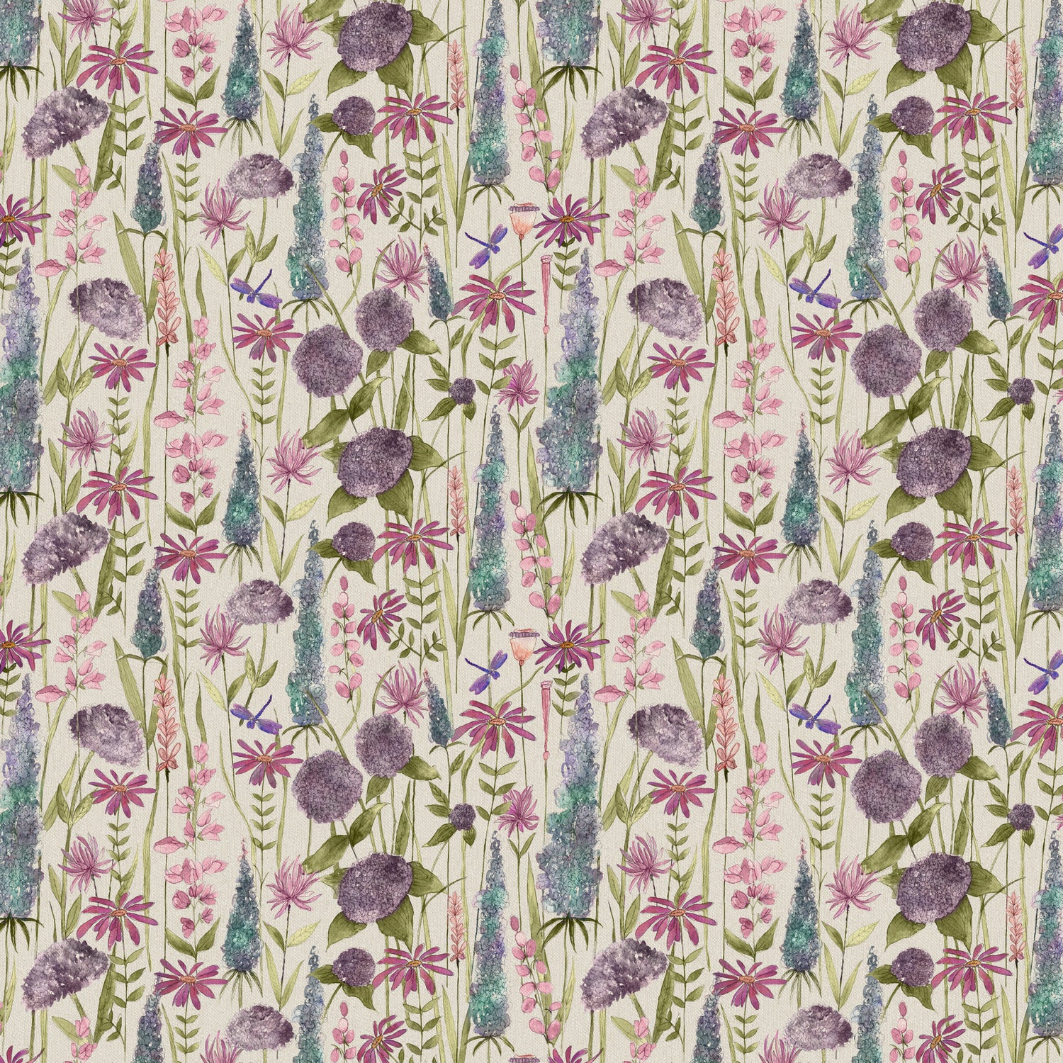 Voyage Maison Florabunda Printed Cotton Fabric Verde