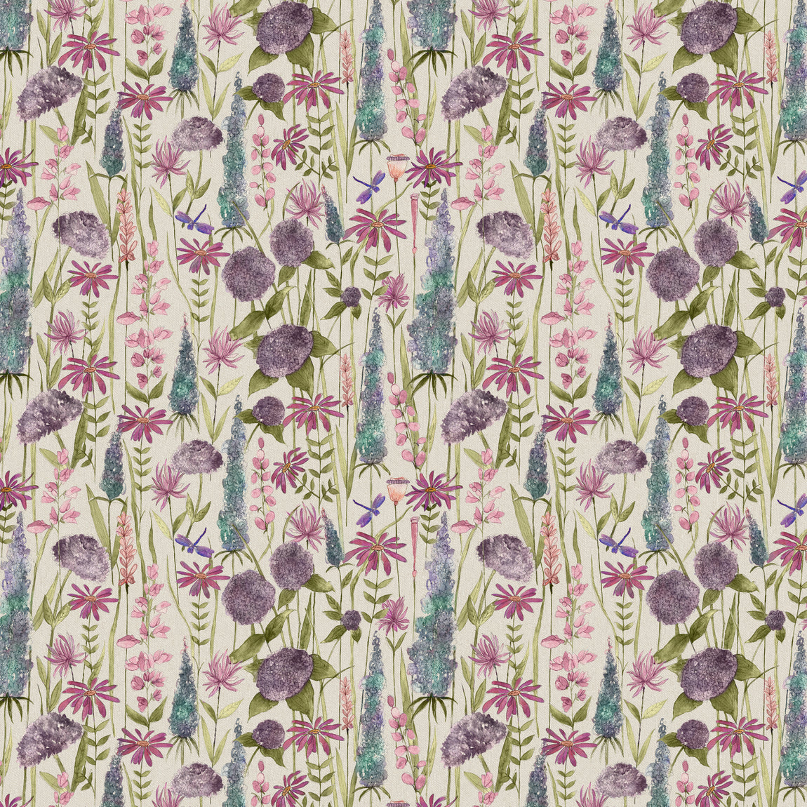 Voyage Maison Florabunda Printed Cotton Fabric Verde