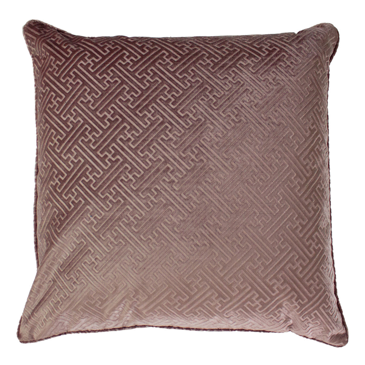Florence Embossed Velvet Filled Cushion 55cm x 55cm Blush