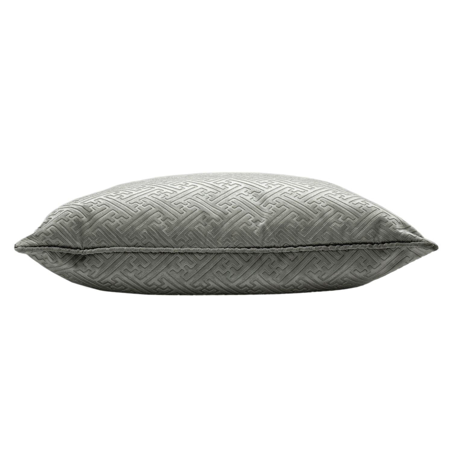 Florence Embossed Velvet Filled Cushion 55cm x 55cm Silver