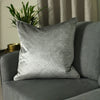 Florence Embossed Velvet Filled Cushion 55cm x 55cm Silver