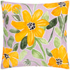 Flowers Trending Outdoor Filled Cushion 43cm x 43cm Lilac Orange