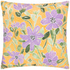 Flowers Trending Outdoor Filled Cushion 43cm x 43cm Yellow Lilac