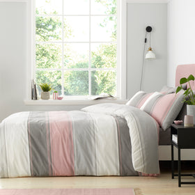 Fusion Betley Duvet Cover Bedding Set Blush
