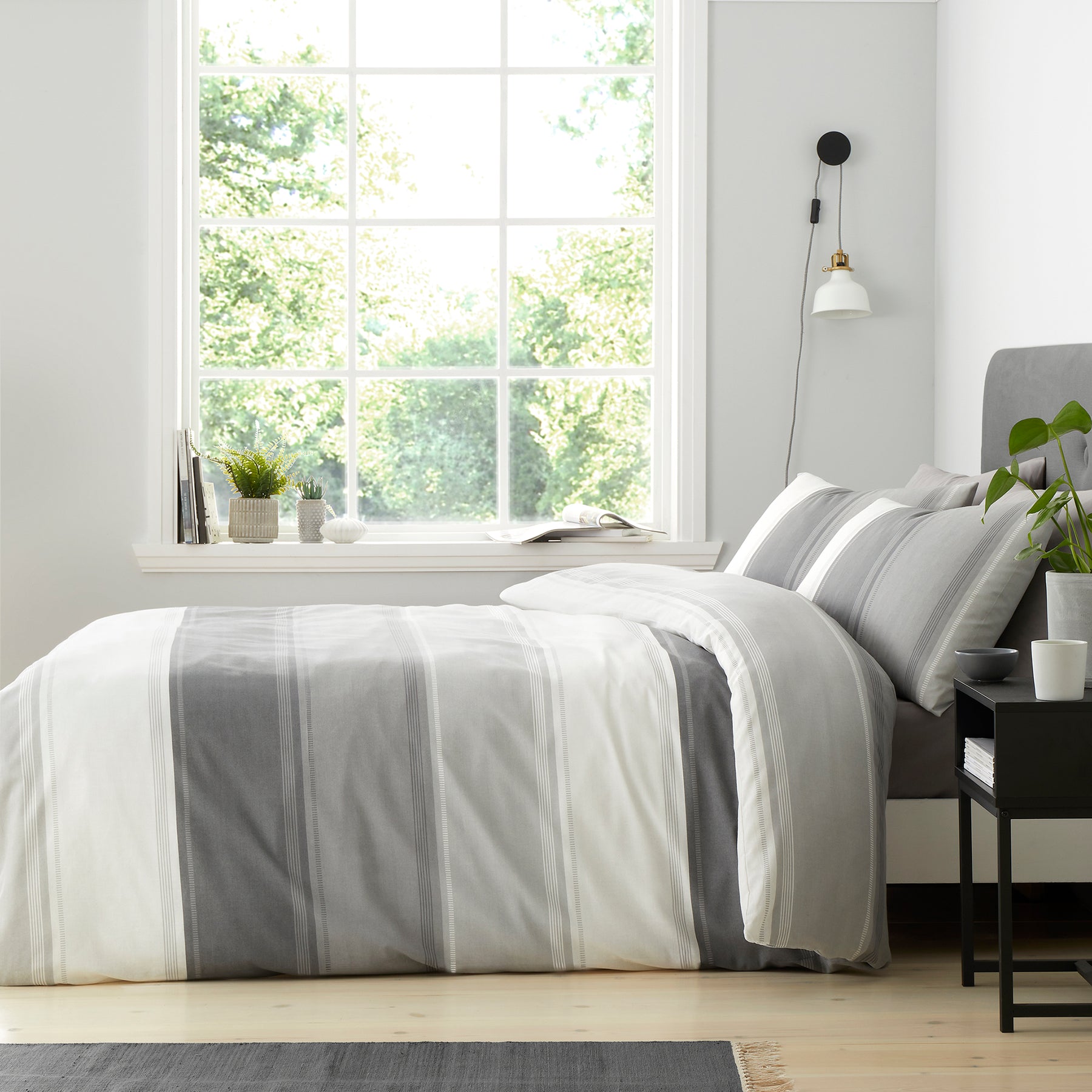 Fusion Betley Duvet Cover Bedding Set Grey