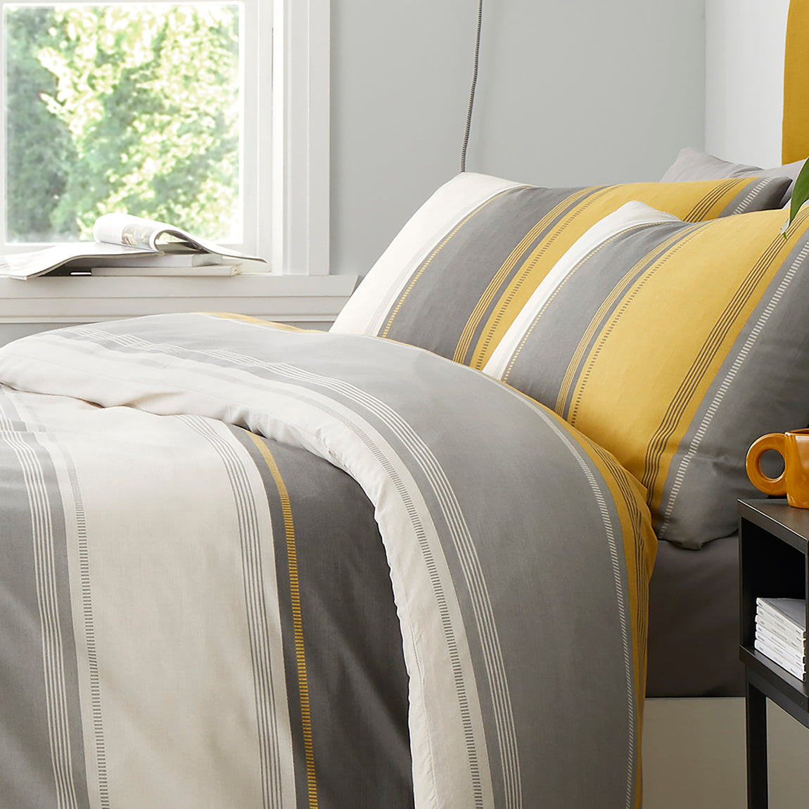 Fusion Betley Duvet Cover Bedding Set Ochre