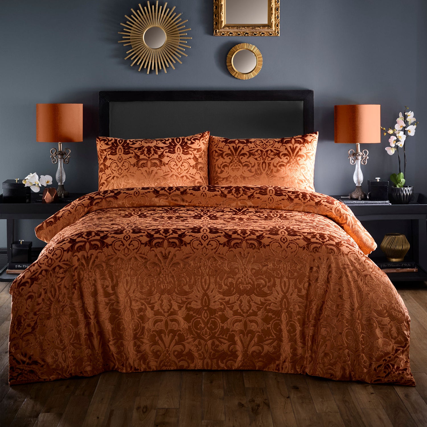 Laurence Llewelyn-Bowen Firenza Jacquard Duvet Cover Bedding Set Spice