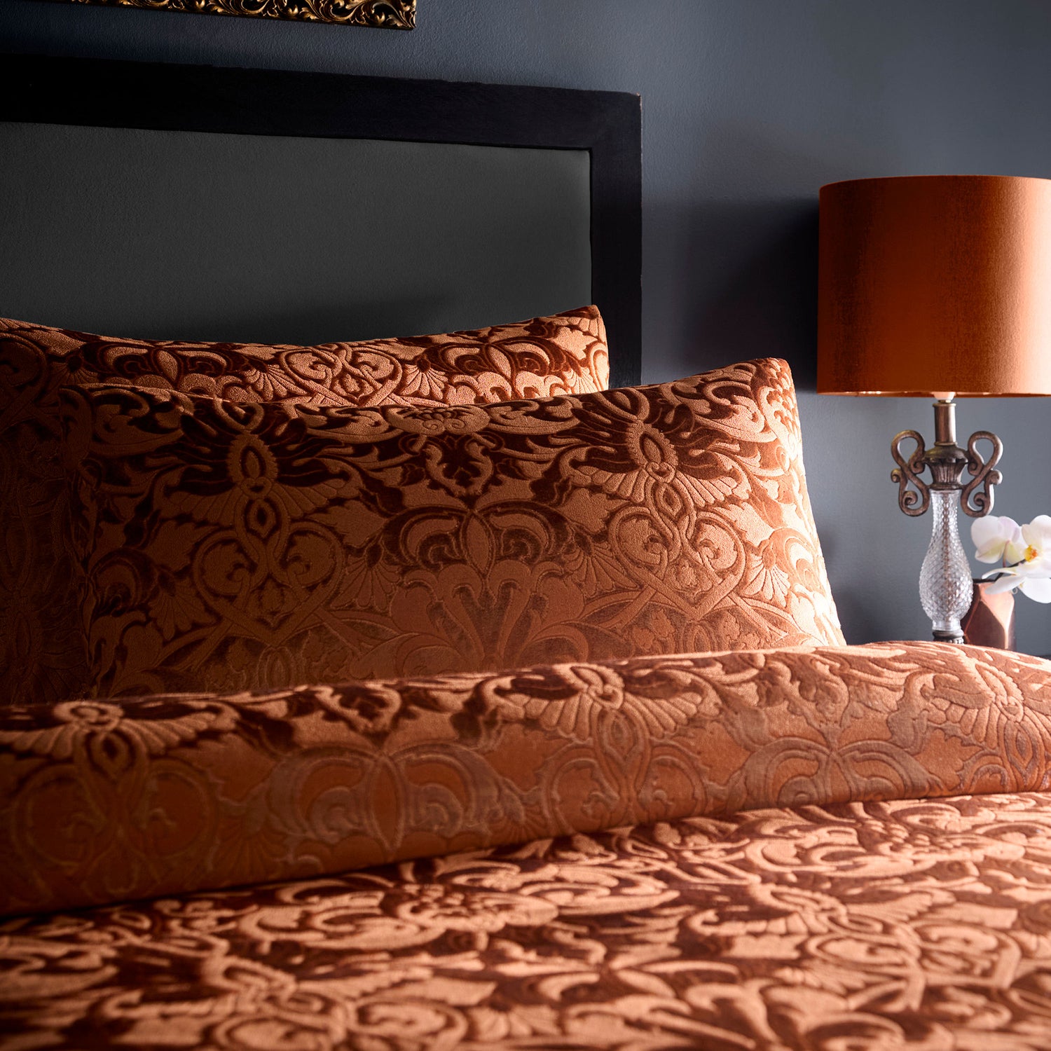 Laurence Llewelyn-Bowen Firenza Jacquard Duvet Cover Bedding Set Spice