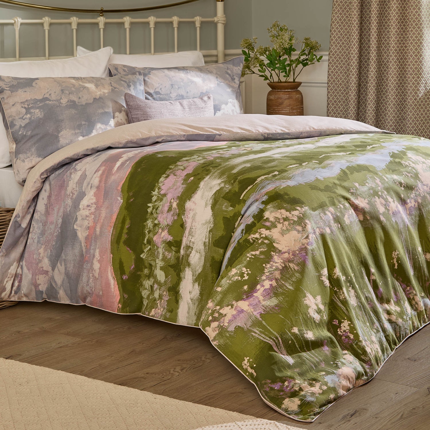 Voyage Maison Foinaven Cotton Slub Duvet Cover Bedding Set Heather