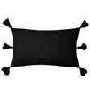 Yard Folis Embroidered Filled Cushion 30cm x 50cm Black