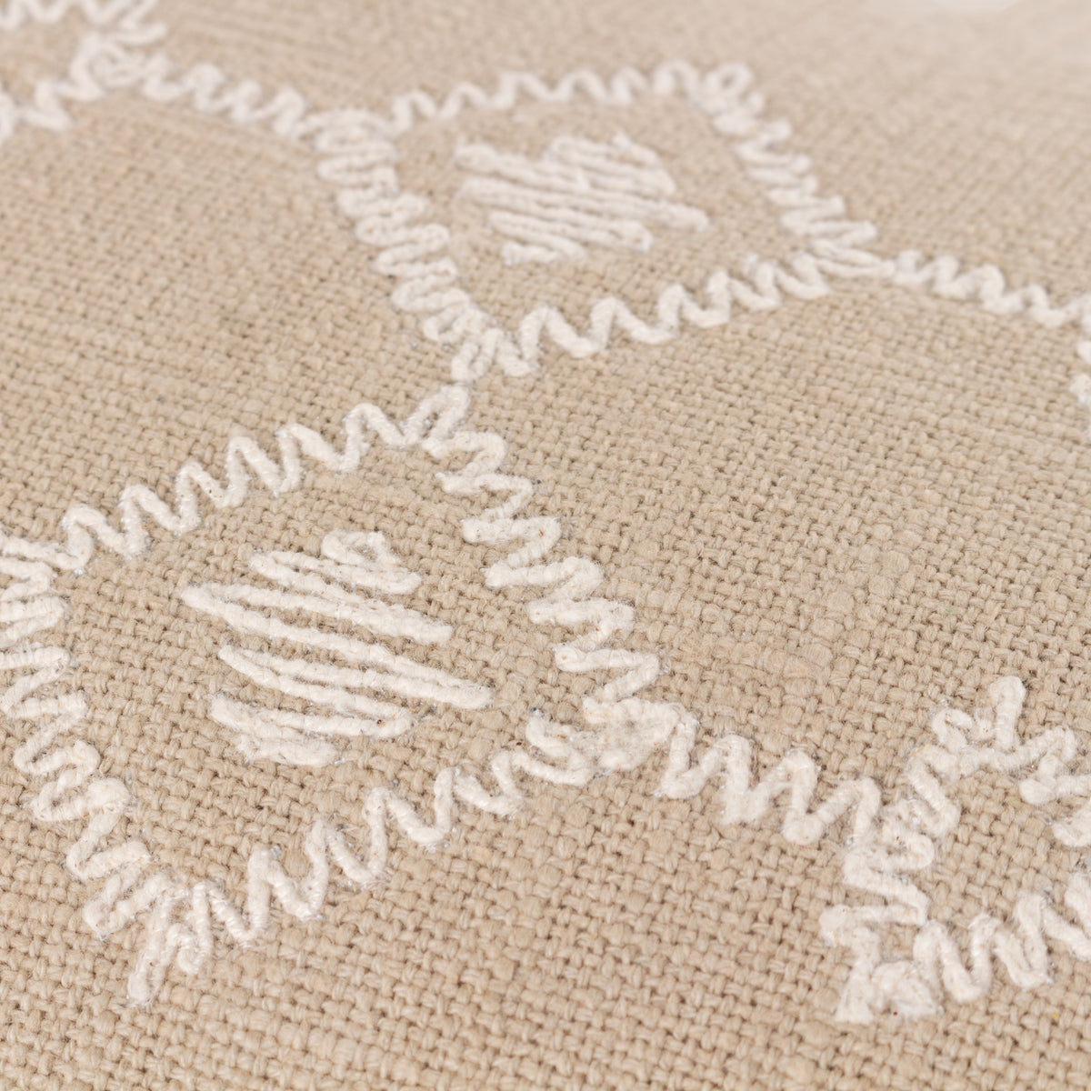 Yard Folis Embroidered Filled Cushion 30cm x 50cm Stone