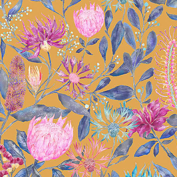 Voyage Maison Fortazela Printed Cotton Fabric Gold