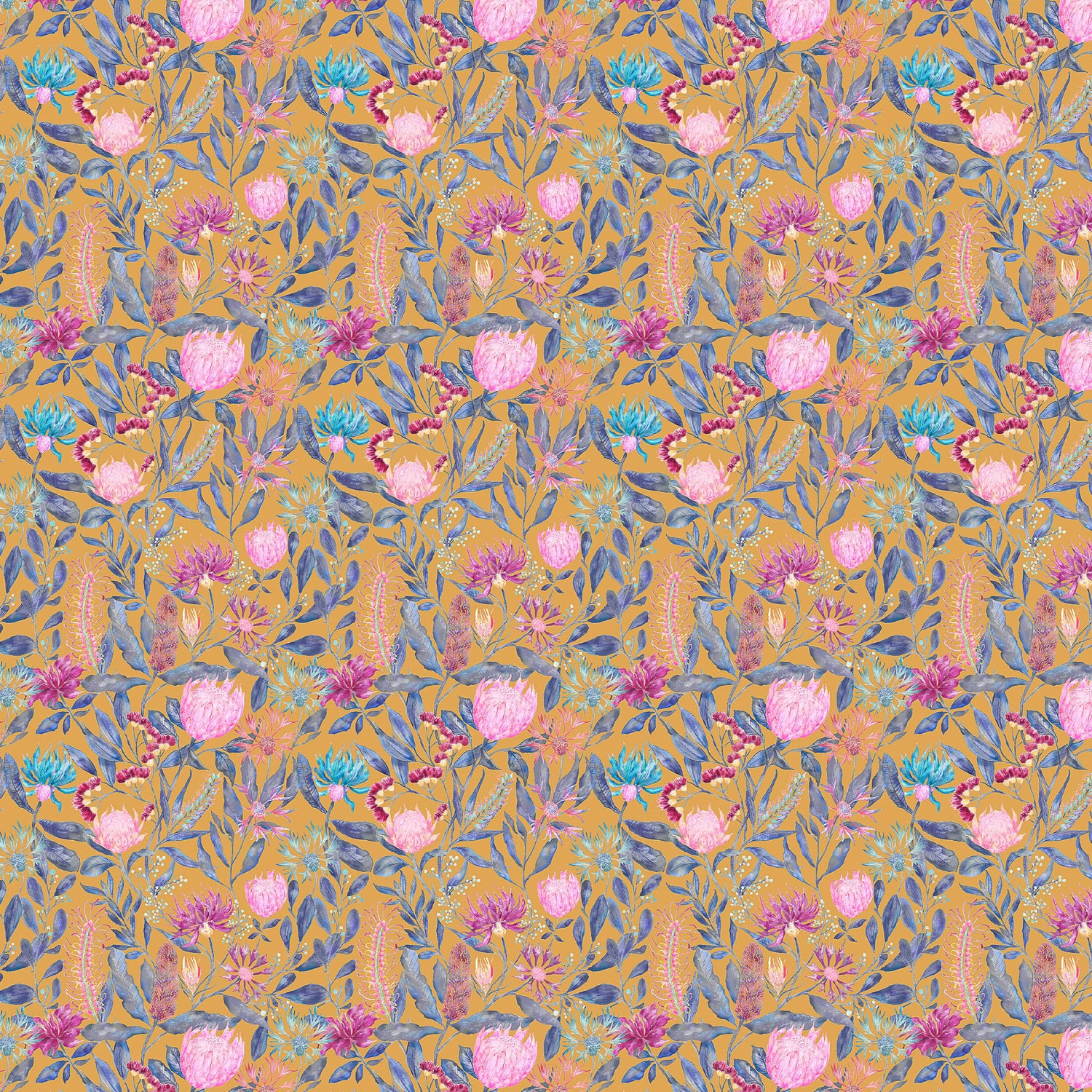 Voyage Maison Fortazela Printed Cotton Fabric Gold