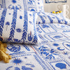 Frieze Abstract Reversible Bedding Set Blue