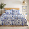 Frieze Abstract Reversible Bedding Set Blue