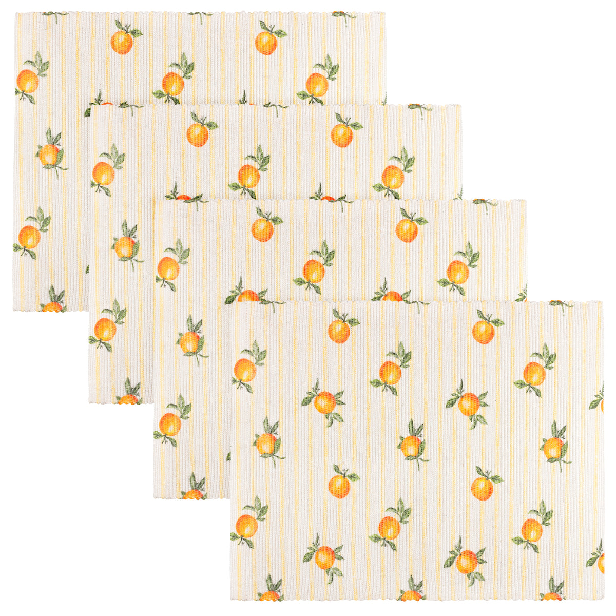 Furn Fruits Oranges Set of 4 36cm x 46cm Outdoor Placemats Yellow