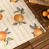 Furn Fruits Oranges Gingham Check Outdoor Rug 120cm x 170cm Yellow