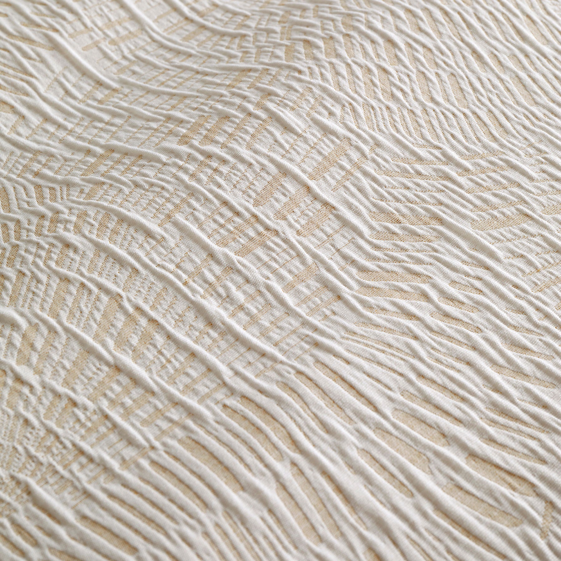 Appletree Fossil Jacquard Duvet Cover Bedding Set Natural