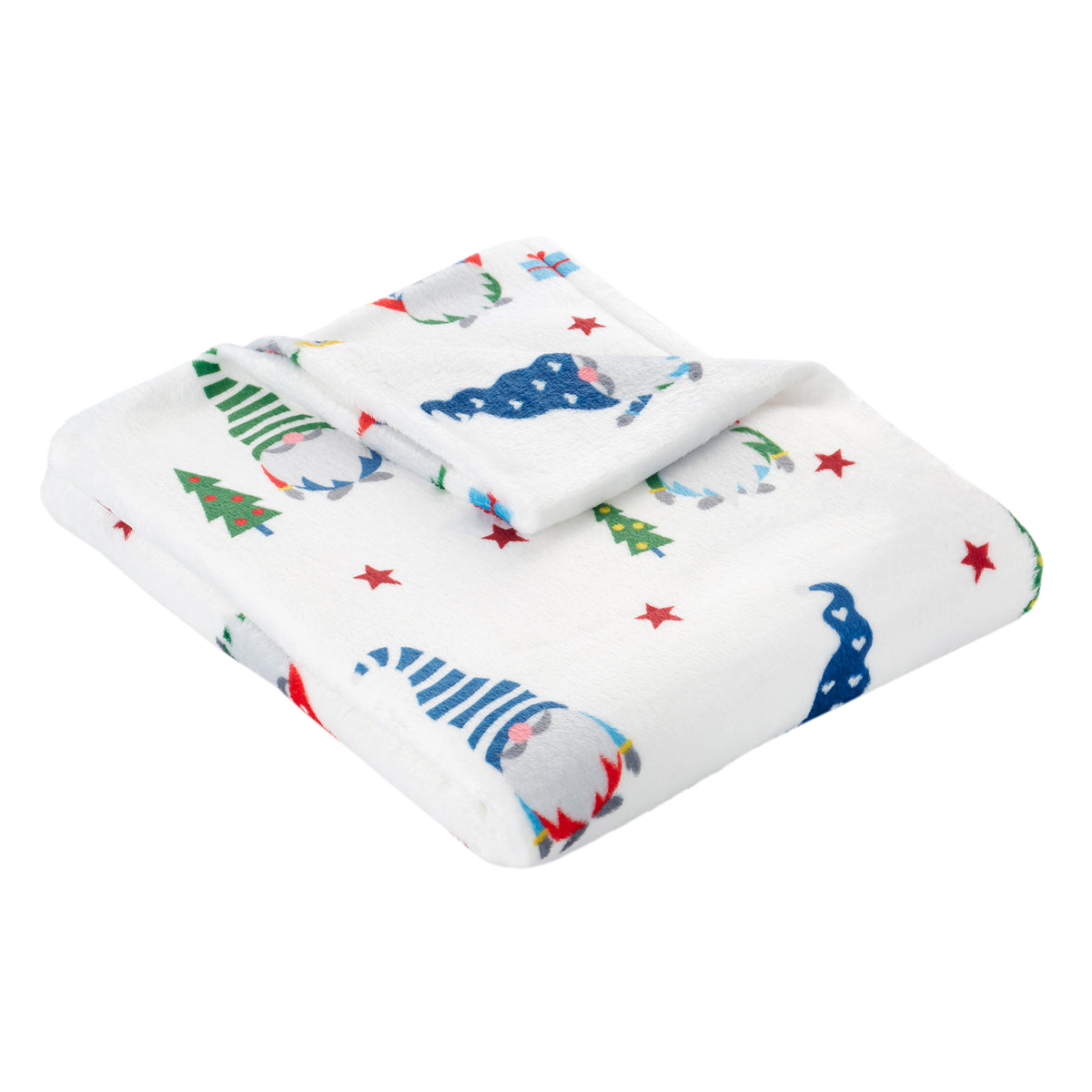 Fusion Festive Gonks Fleece 120cm x 150cm Throw Red