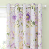 Dreams & Drapes Flourette Watercolour Floral Ready Made Eyelet Curtains 66 x 72 Lilac