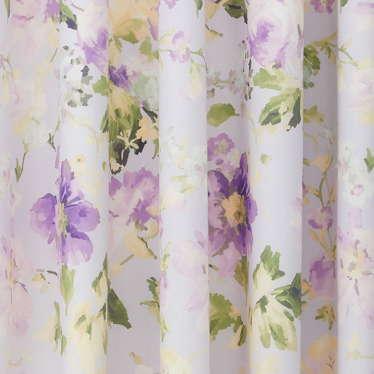 Dreams & Drapes Flourette Watercolour Floral Ready Made Eyelet Curtains 66 x 72 Lilac