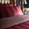 Laurence Llewelyn-Bowen Festivo Circus Stripe Cotton Sateen Duvet Cover Bedding Set Red