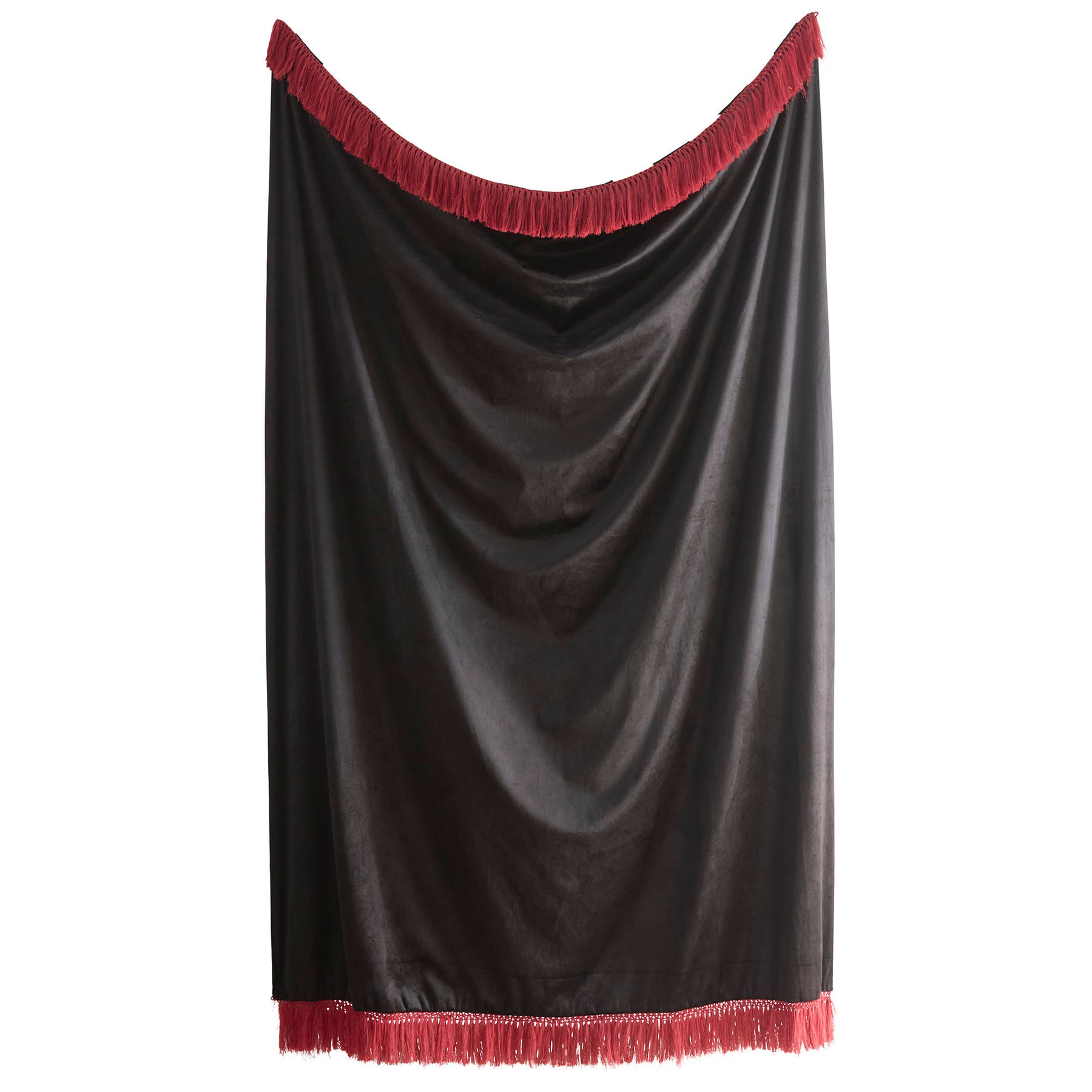 Laurence Llewelyn-Bowen Festivo Stripe Velvet 130cmx180cm Throw Black